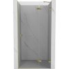 Mexen, Mexen Lunar pravé otočné sprchové dvere 80 cm, transparentné, zlaté - 834-080-000-50-00-P