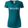 Karate postavy - Dámske tričko z organickej bavlny Origin (GOTS) - XL ( Petrolejová )
