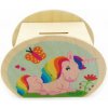 Hess Drevená pokladnička jednorožec