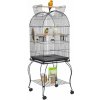 Kovová voliéra pre vtáky, klietka pre papagáje - andulky. Rozmery: 59x59x150cm. Vhodná pre kanáriky, koralky, pinky a iné.
