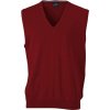 DAIBER JN 657 / Pánska sveterová vesta s výstrihom do V - bordeaux S