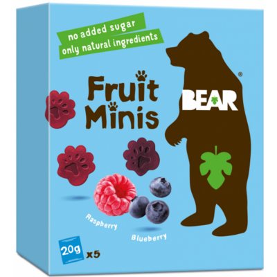 YOYO Bear Minis Malina a čučoriedka 5 x 20 g