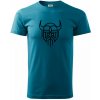 Viking logo - Klasické pánske tričko vyššej gramáže - 2XL ( Tmavý tyrkys )