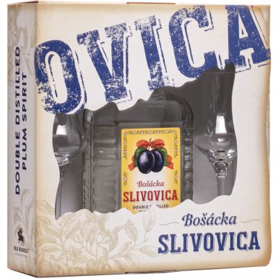 Bošácka Slivovica OH 52% 0,7 l (darčekové balenie 2 poháre)