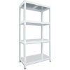 Kovový regál do domácnosti Biedrax 45 x 60 x 180 cm, biely - 4 police pozink