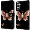 Peňaženkové 3D puzdro na Galaxy A55 5G - Diamantový Motýľ