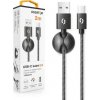 Aligator DATKP26 PREMIUM 2A, USB-C, 2m, černý