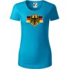 Nemecká orlica a vlajka - Dámske tričko z organickej bavlny Origin (GOTS) - 2XL ( Svetlý tyrkys )