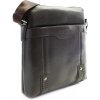 Tmavo hnedá pánska zipsová crossbody taška Moses