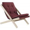 Karup Design deckchair BOOGIE - lehátko (skladacie) 65x88x75 cm bordeaux neošetřené (bez oleja, bez laku)
