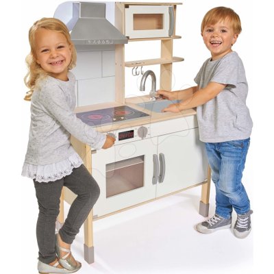 Eichhorn Play Kitchen drevená kuchynka elektronická varná doska so svetlom