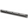 DIGITUS CAT 6, Class E Patch panel, nestíněný 24portový RJ45, 8P8C, LSA, 1U, rackový mount DN-91624U-CR Digitus