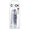 King Cock 6 palcové priehľadné dildó