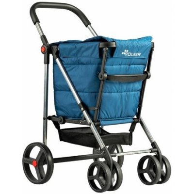 Rolser Basket Polar 4Big, skládací nákupní vozík na kolečkách, modrý BAS001-1001