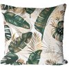 Soovi Home Obliečka na vankúš Jungle Tropic White – monstera, palmové listy a zlaté akcenty Veľkosť: 40x40 mikrovlákno