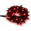 DECOLED Easy Fix LED svetelná reťaz 5 m vonkajšia červená, 50 diód, čierny kábel IP67, predĺženie