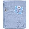 XKKO Froté osuška s kapucí z BIO bavlny Organic 90x90, Baby Blue