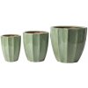 Mondex Sada 3 ks keramických kvetináčov NEVA XVII zelená