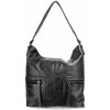 TESSA dámska koženková kabelka Čierna