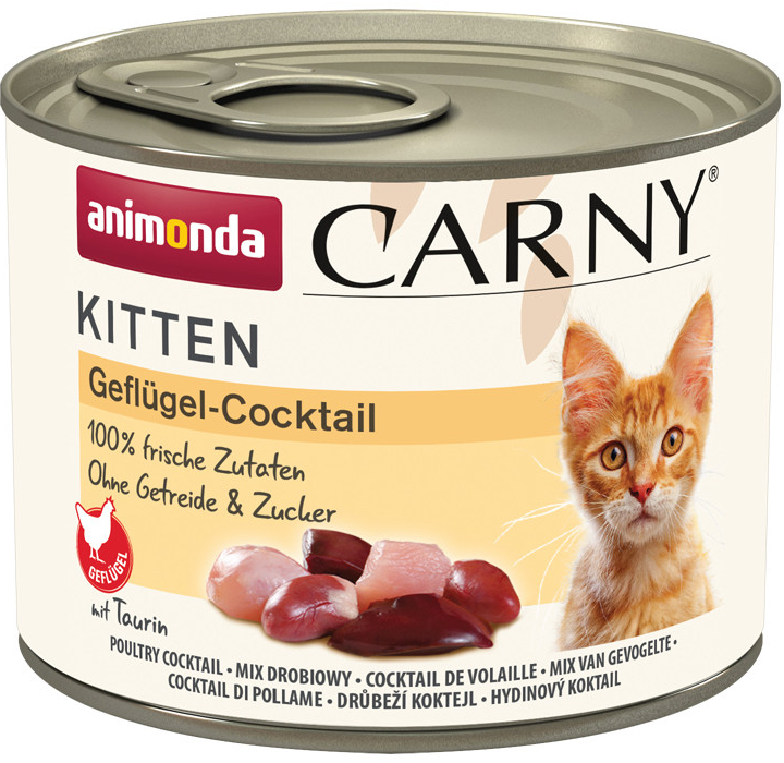 Animonda Carny Kitten hydinový koktejl 24 x 200 g