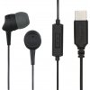 Hama slúchadlá s mikrofónom Sea USB-C, štuple, čierna