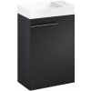 Laufen Ardo Skříňka s umyvadlem 45 cm, černá mat, madlo chrom ARDO45CMCR 1 set