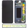 Samsung G970 Galaxy S10e - LCD displej + Dotykové sklo a Rám Originál Farba: Čierna