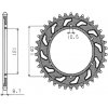 Oceľová rozeta pre sekundárne reťaze typu 530, SUNSTAR - Japonsko (45 zubov) M271-5028-45