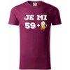 Je mi 60 pivo - Tričko z organickej bavlny - XL ( Fuchsiová )
