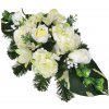 Aranžmán betonka umelé ruže, peonie pivonie, alstromeria a doplnky 58cm x 30cm x 22cm