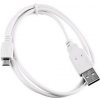 C-Tech CB-USB2M-20W USB 2.0 AM/Micro, 2m, bílý