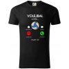 Volejbal volá - Tričko z organickej bavlny - L ( Čierna )