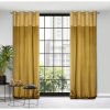 Záves žltý so zlatým pásom žltá Šírka 140 cm | Dĺžka 250 cm