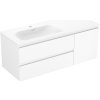 Mexen Orio kúpeľňová skrinka 120 cm s umývadlom Vela ľavá, 2S, 1D, biela matná - 91A13-12047-3-BBFFFF01-W23L01