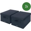 Leitz úložný box s vekom 28.5 x 38 x 20 cm tmavosivá