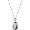 Náhrdelník z bieleho zlata so zeleným ametystom KLENOTA K0672102
