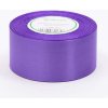 Stuha saténová - 32,9m(36 yardov) x 5 cm : fialová