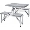 Shumee 41457 Skladacia kempingová súprava stôl a 4 stoličky, hliník, extra ľahká, sivá
