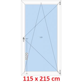 Soft Plastové okno 115x215 cm, otváravé a sklopné