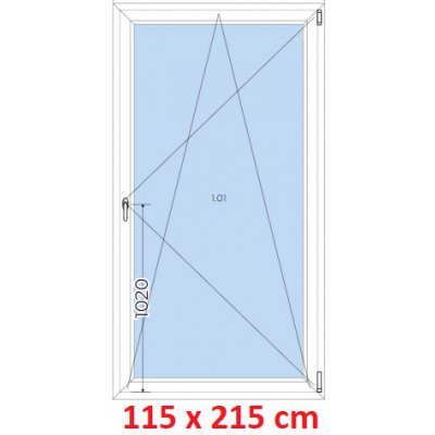 Soft Plastové okno 115x215 cm, otváravé a sklopné