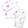 Luxusná sada pre bábiku, Baby Nellys, zavinovačka, perinka a vankúšik, I love Girl Baby Nellys