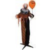 Halloween postava klauna s balónkem, pohyblivá, 166 cm