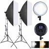 Softbox Set s LCD - 2x ľad softbox 50×70 cm