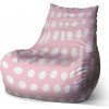 Sablio Sedací vak Bean Biele bodky - 100 x 90 x 45 cm