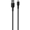 Puro USB kabel PURO ICON Soft Cable – USB-A na Lightning kabel s certifikací MFi 1,5 m (černý)