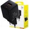 BASEUS RÝCHLA NABÍJAČKA SIEŤOVÁ NAPÁJAČKA USB-C USB-A PD 20W DO TELEFÓNU