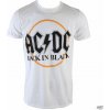 Tričko metal ROCK OFF AC-DC Back In Black Circle biela