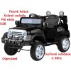 JOKO Elektrické autíčko Jeep, Odpružené Penové kolesá, kožené sedadlo, USB, MP3, čierne