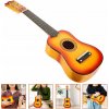 21-palcová prenosná drevená akustická gitara pre deti (slnečná farba)
