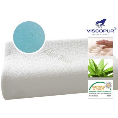 Viscopur Anatomický vankúš Memo-gel Aloe profilovaný 30x50